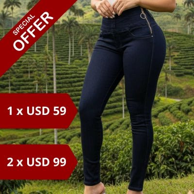 Jean Petrolizado Tipo Chicle Control Addomen