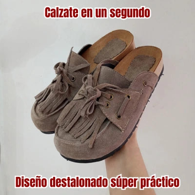 Zuecos Urbanos de Cuero Vacuno