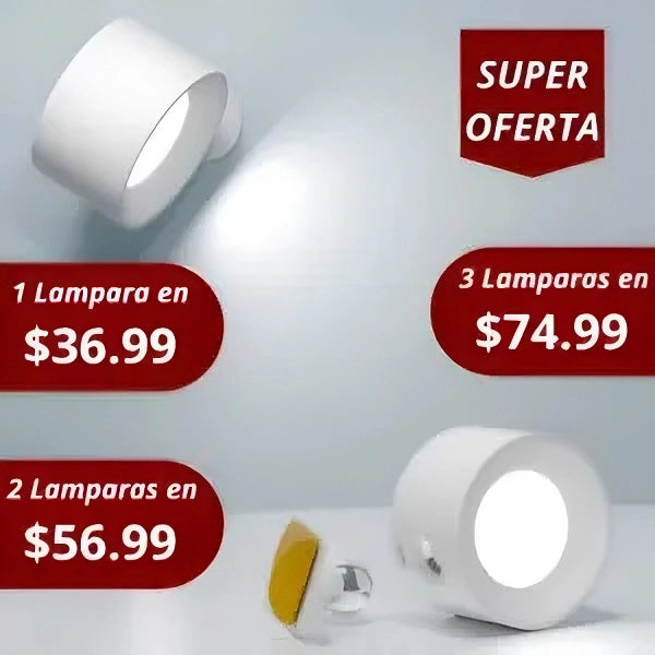 Lampará de pared Touch Recargable