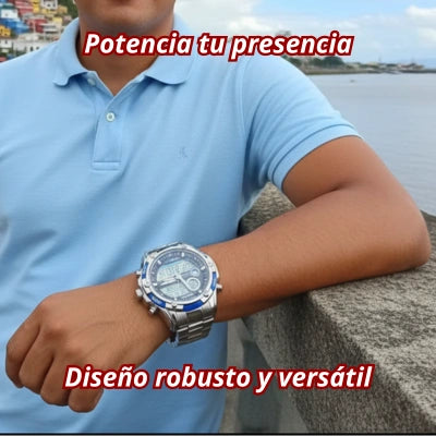 Fossil Chrono Híbrido Acero Azul